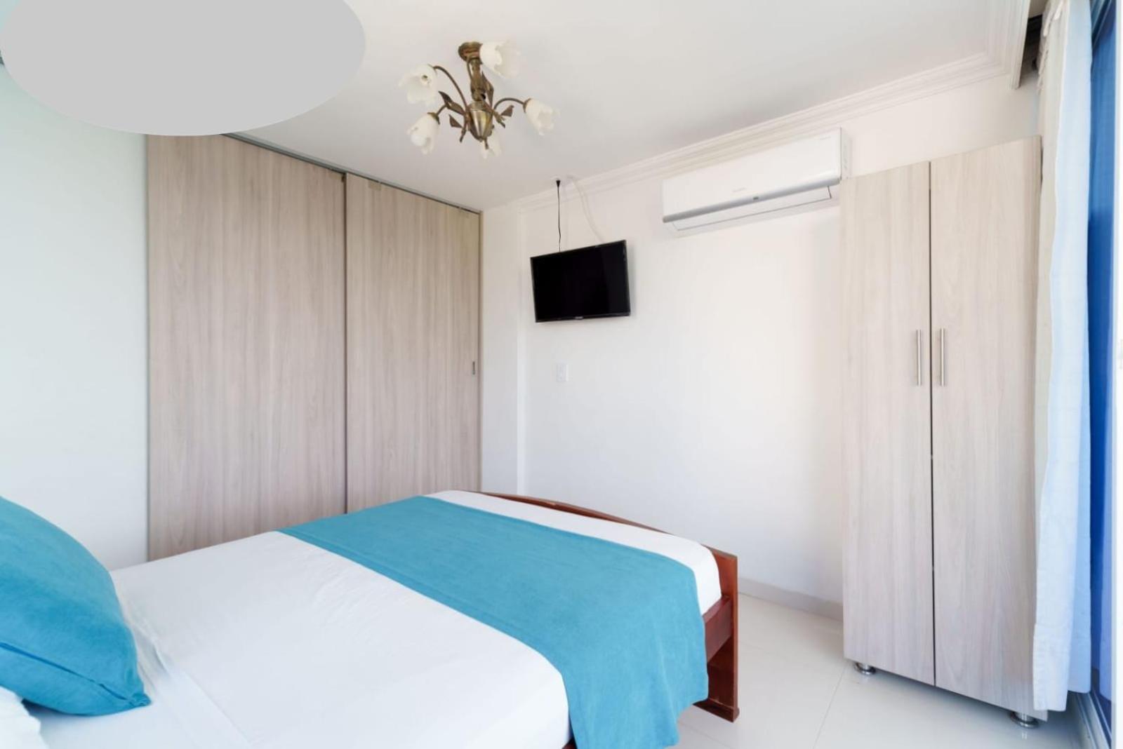 AL-1C APARTAMENTO DE 1 ALCOBA CERCA AL MAR AIRE ACONDICIONADO WIFi Y PISCINA
