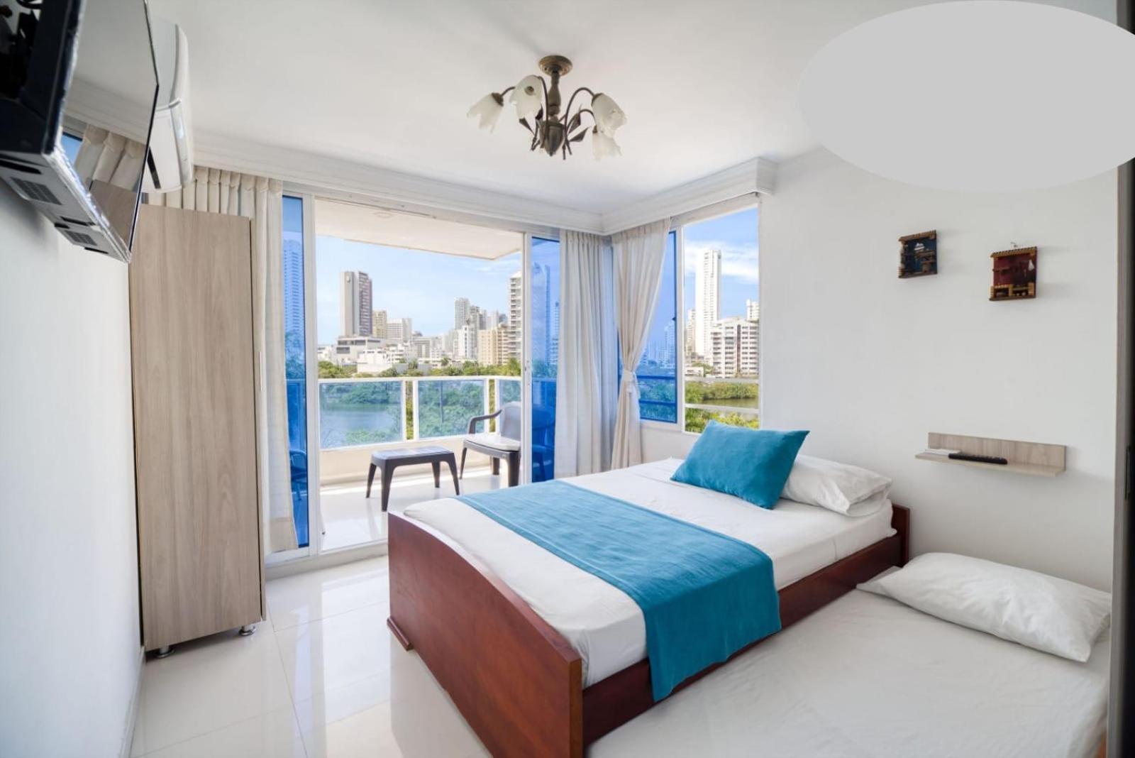 AL-1C APARTAMENTO DE 1 ALCOBA CERCA AL MAR AIRE ACONDICIONADO WIFi Y PISCINA