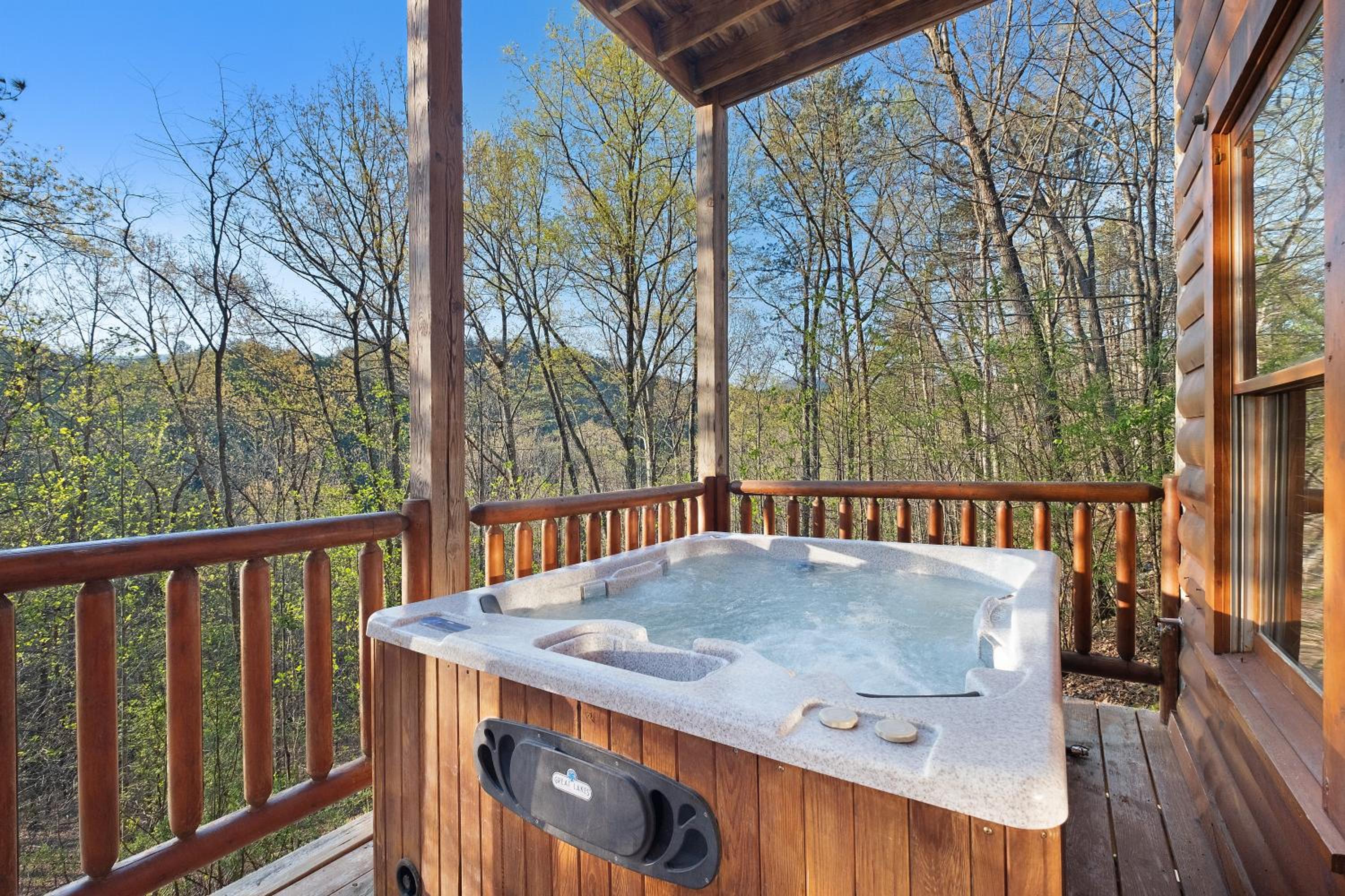 Briar Brook - Private Smoky Mountain Luxury Log Home with 2 Fireplaces, Hot Tub & Community Pool view 4