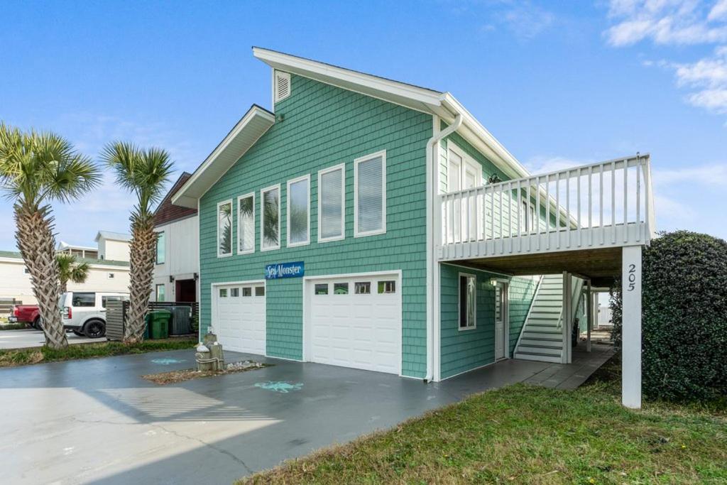 Sea Monster Ocean front with private pool, Kure Beach view 3