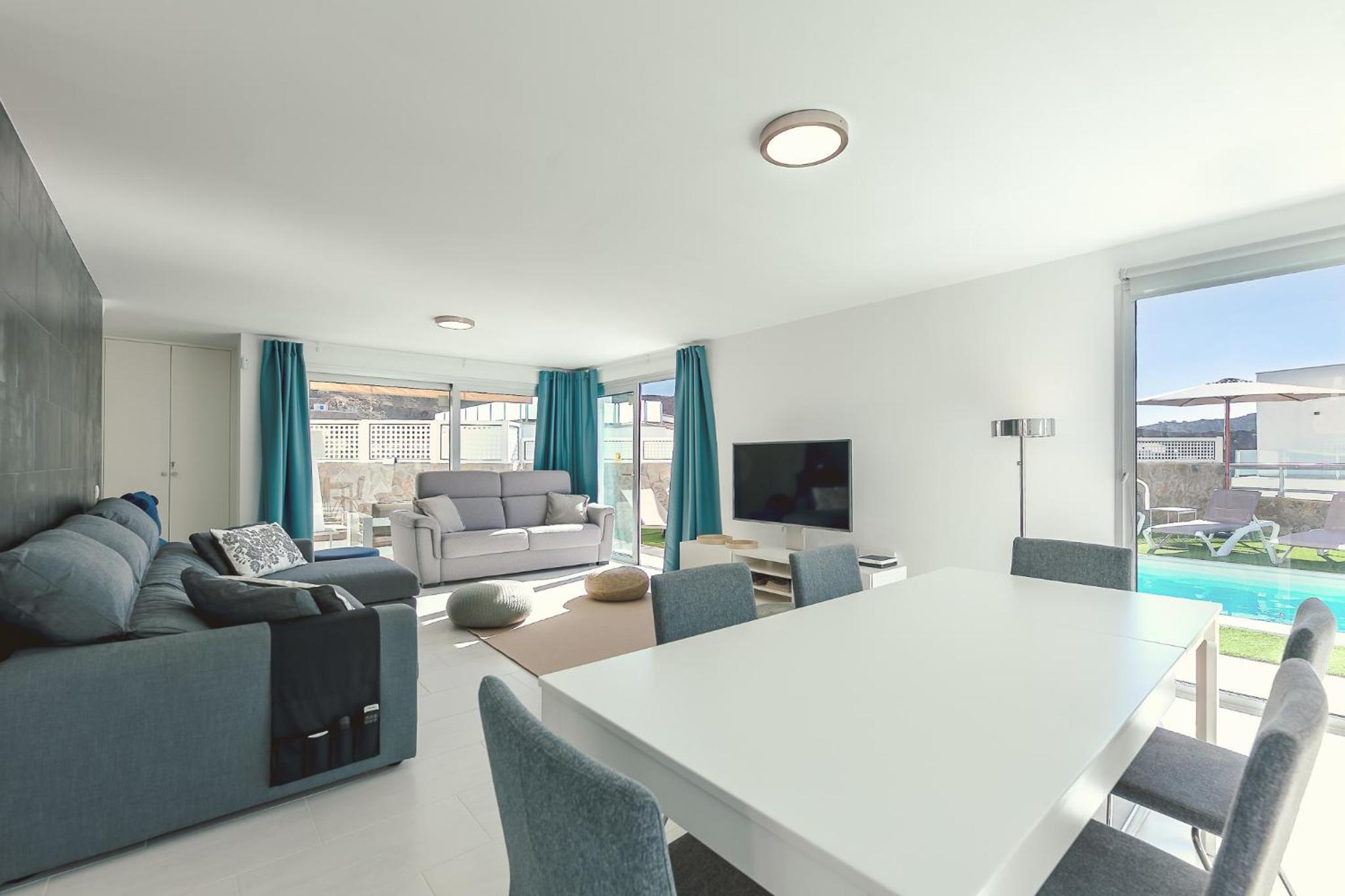 Villa Rosa-Soleada Villa Privada con Piscina Climatizada & WIFI en Tauro-Mogán