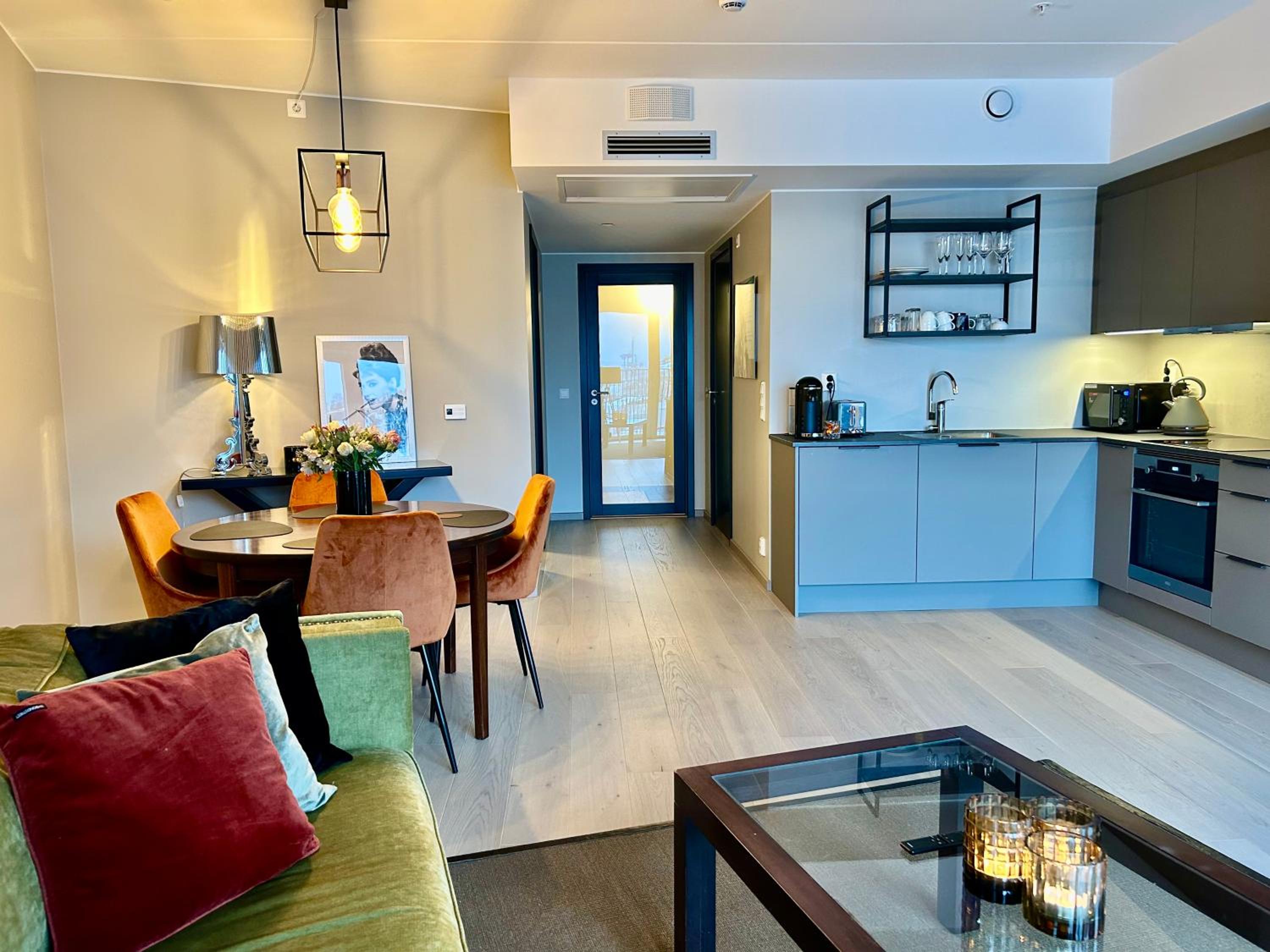 An elegant and modern apartment in Bjørvika Oslo view 2