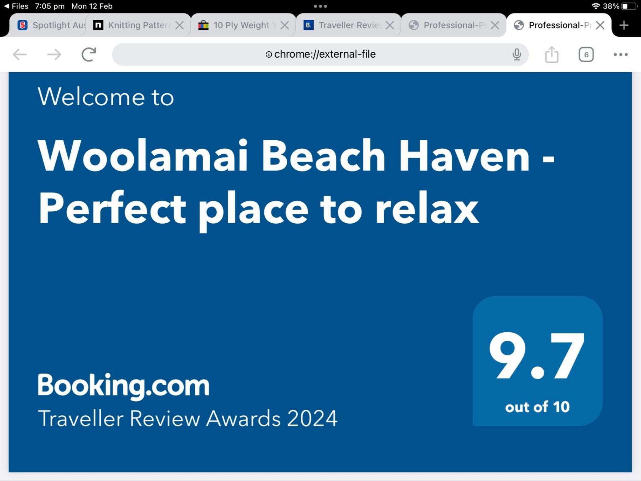 Woolamai Beach Haven, Easter Special, wine, chocs