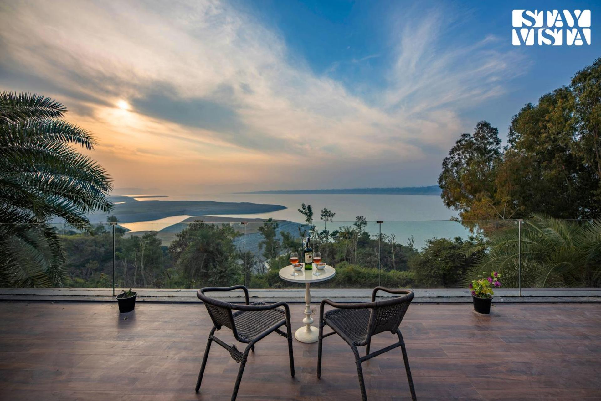 StayVista's Lake Pearl Serenity - Riverside, Mountain-View Villa with Jacuzzi, Sprawling Lawn & Terrace view 2