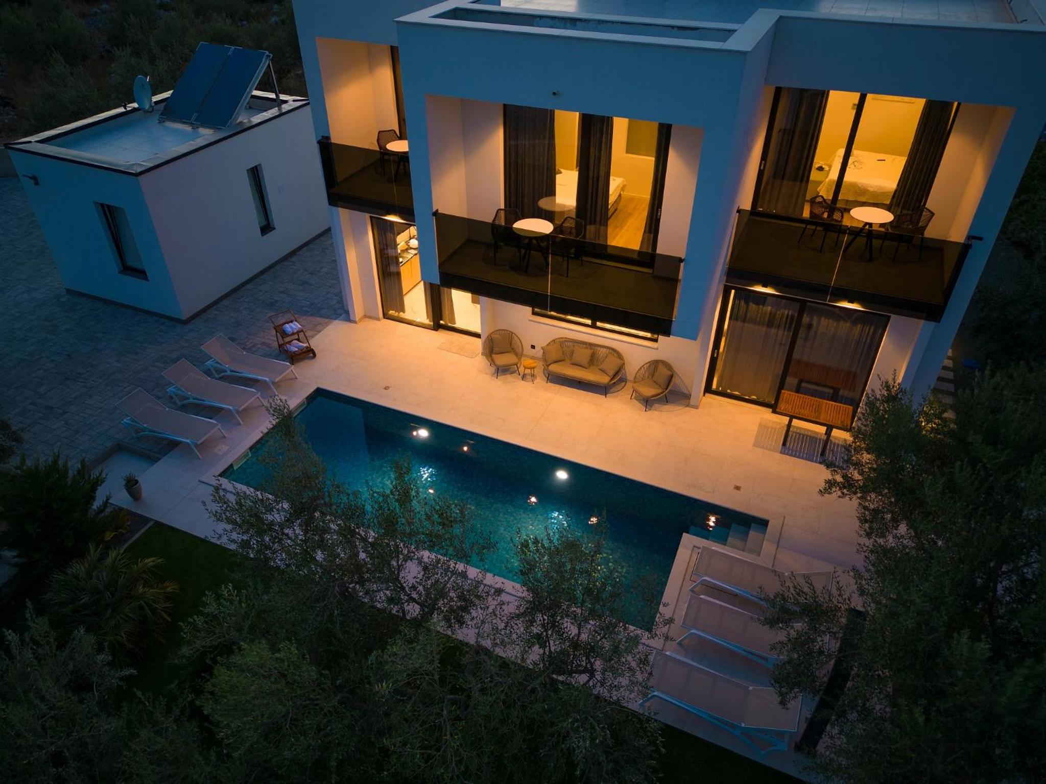 Villa Olive Garden with heated pool and sauna view 3