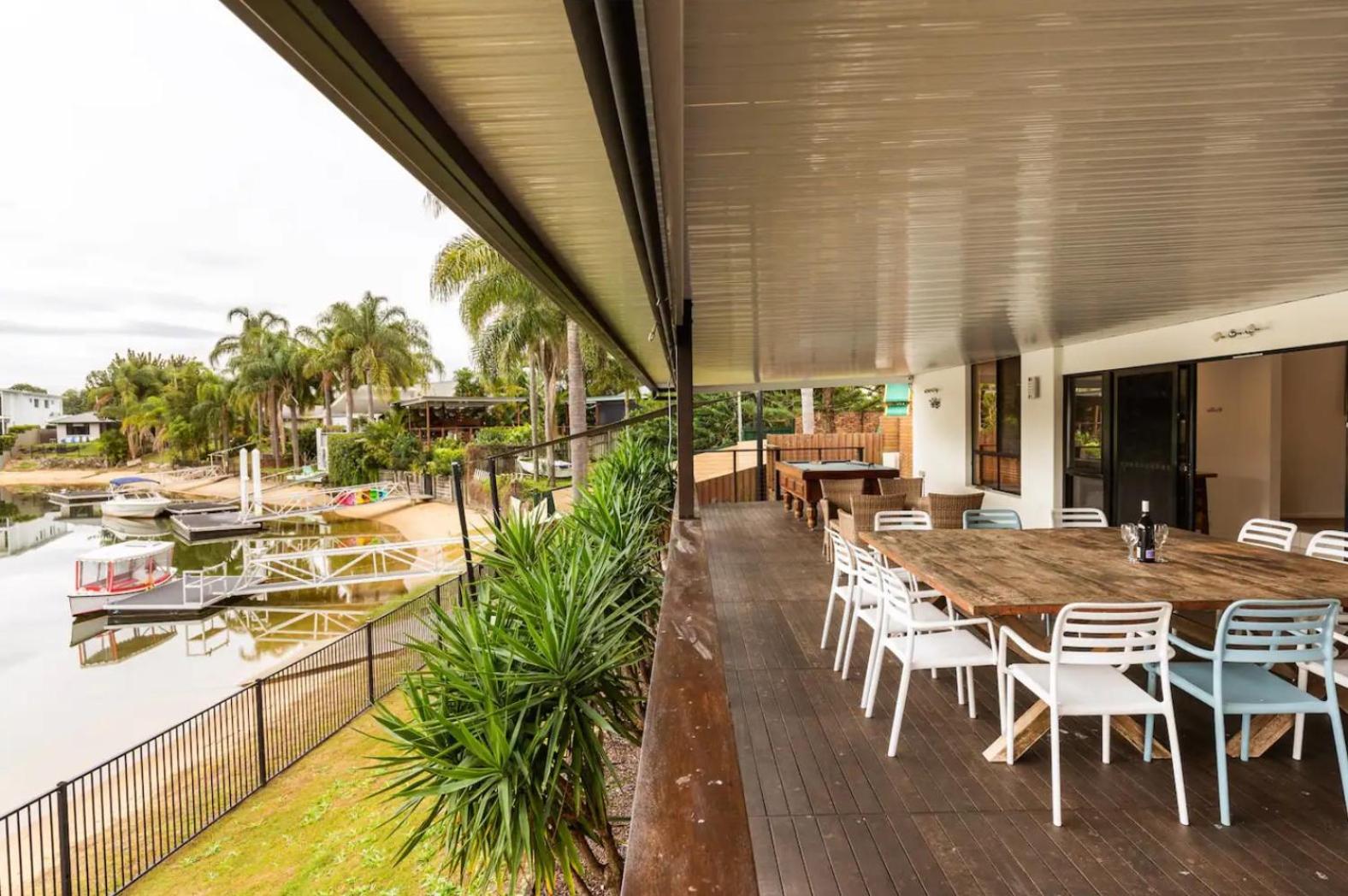 Reflections Broadbeach- Heated Pool! Complete Waterfront Entertainer with Huge Deck, Pool Table and Pontoon