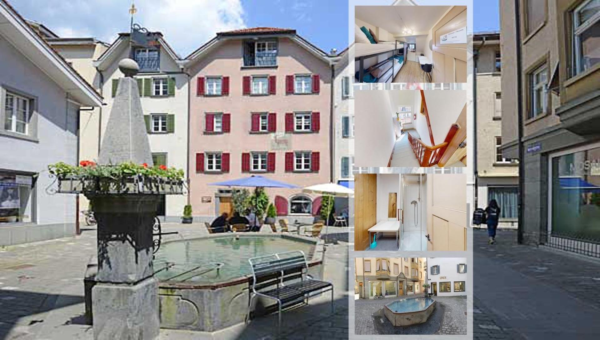 Solution-Grischun - Zentrales Dachzimmer - Kaffee&Tee - Gemeinschaftsbad - Etagenbett -Dachterrasse