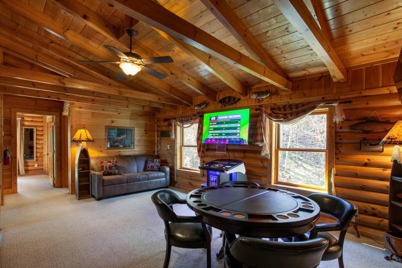 Luxe Cabin w/ Theater, Hot Tub, Pool Table, Arcade, Views, Fire Pit, BBQ view 5