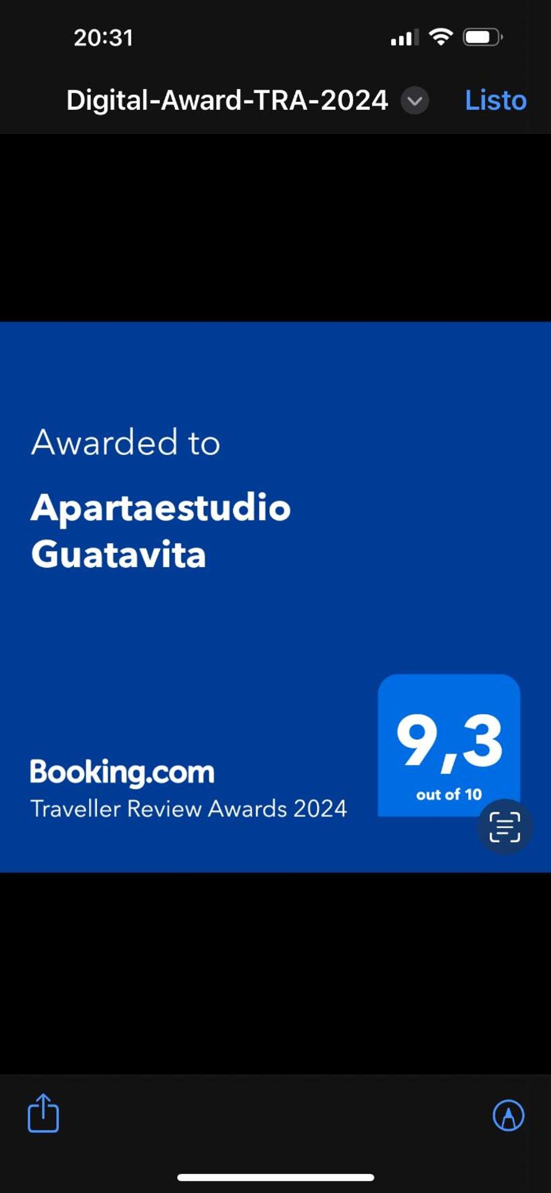 Apartaestudio Guatavita view 2