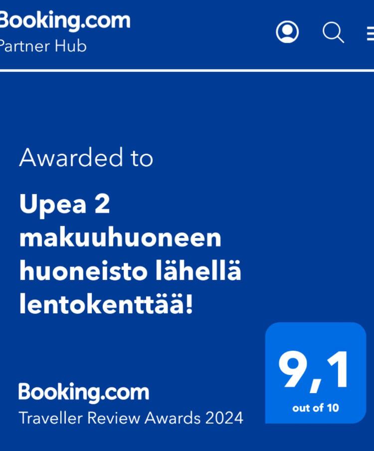 Upea 2 makuuhuoneen huoneisto lähellä lentokenttää!