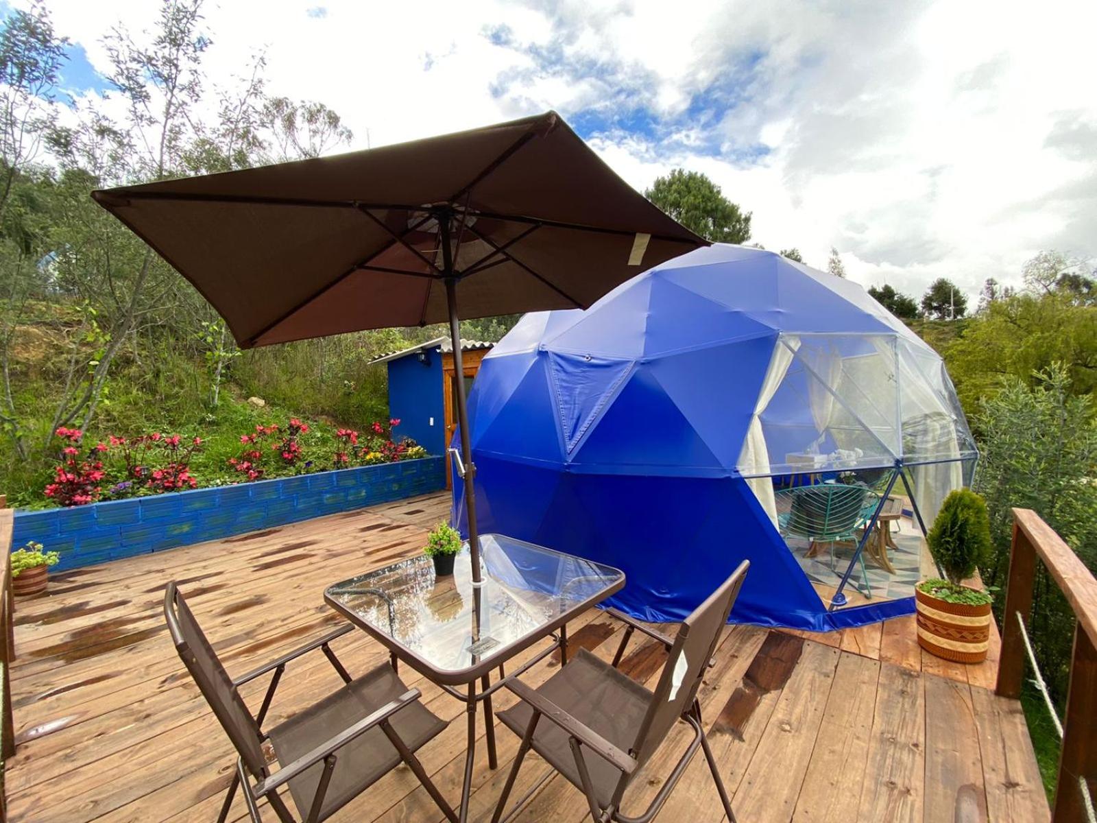 Glamping blue.