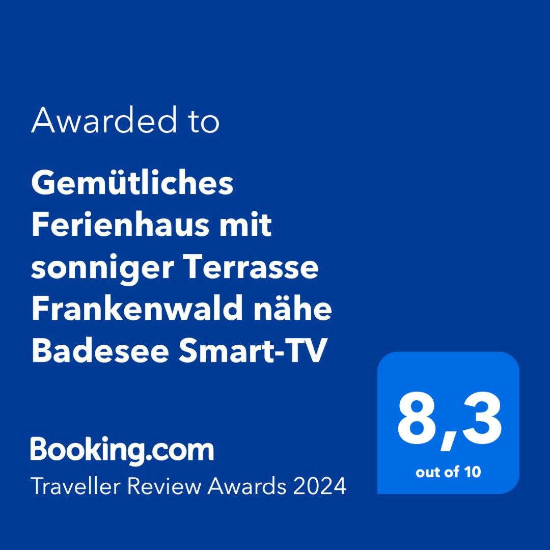 Gemütliches Ferienhaus mit sonniger Terrasse Frankenwald nähe Badesee Smart-TV