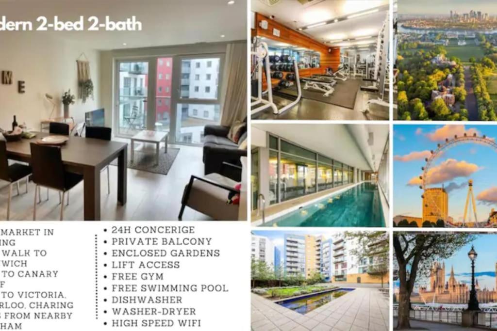 Modern 2Bed 2Bath with Balcony next to DLR Station