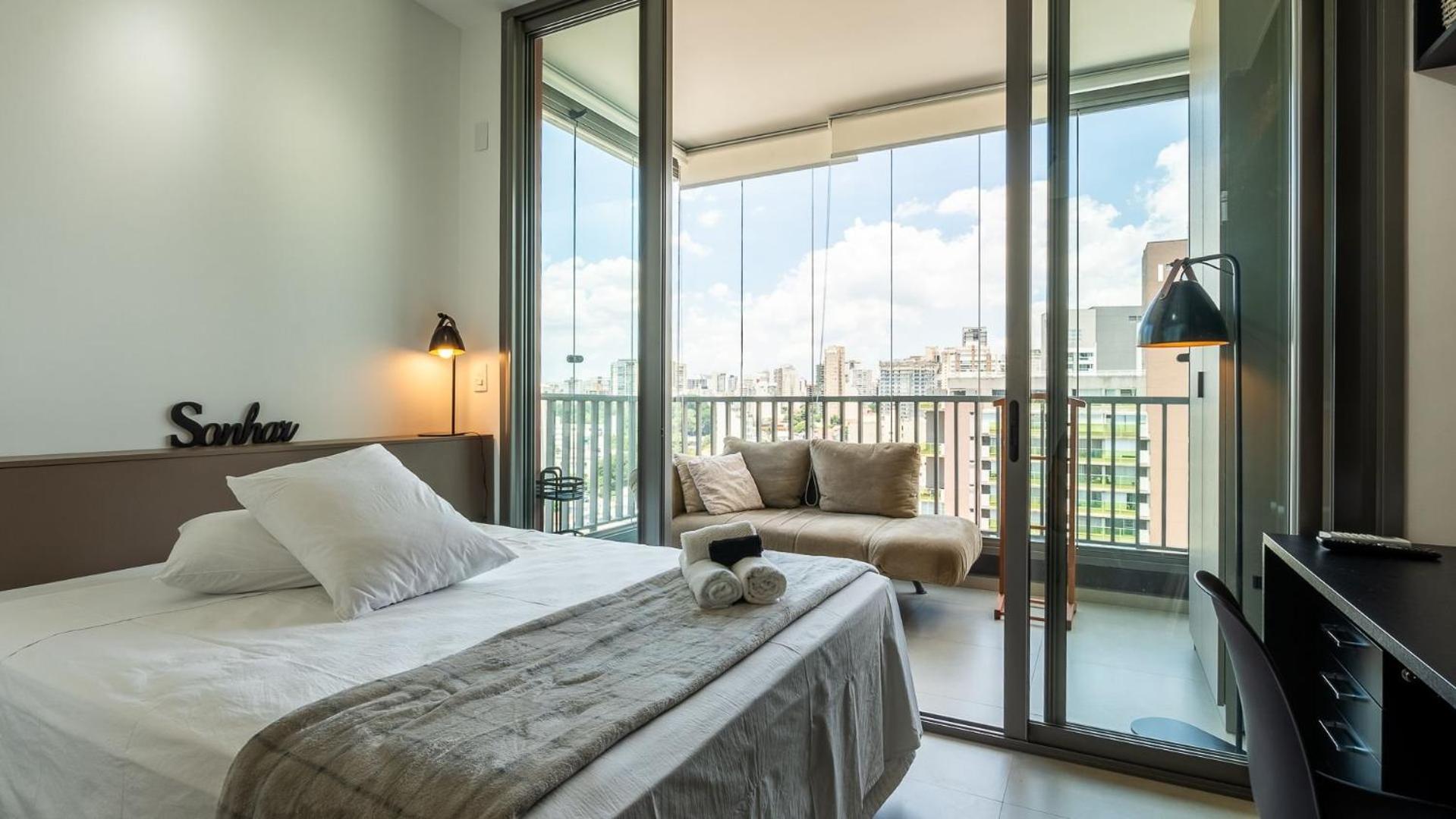Studios Novíssimos com Piscina no Rooftop e vista para o Allianz Parque