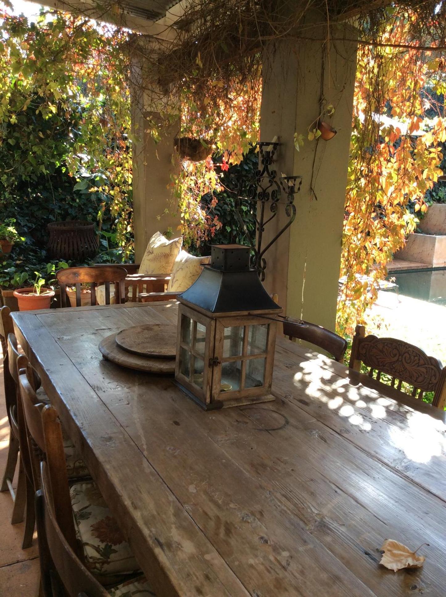 Houghton Rosebank Cottage with deck overlooking pool