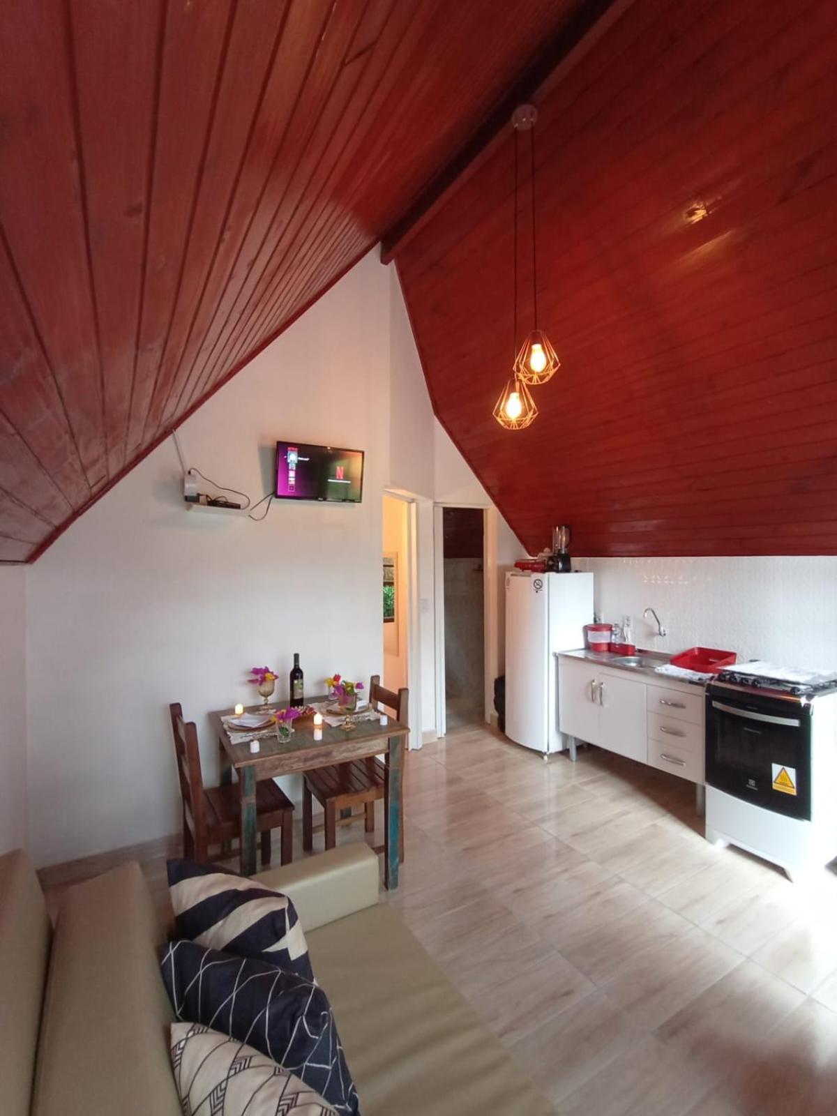 Casa da Vovó na Pousada Sitio Pauletto - com Cozinha, Churrasqueira e Decoração