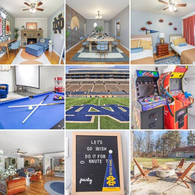 5bd Notre Dame Football Theme-Arcade-Firepit view 2