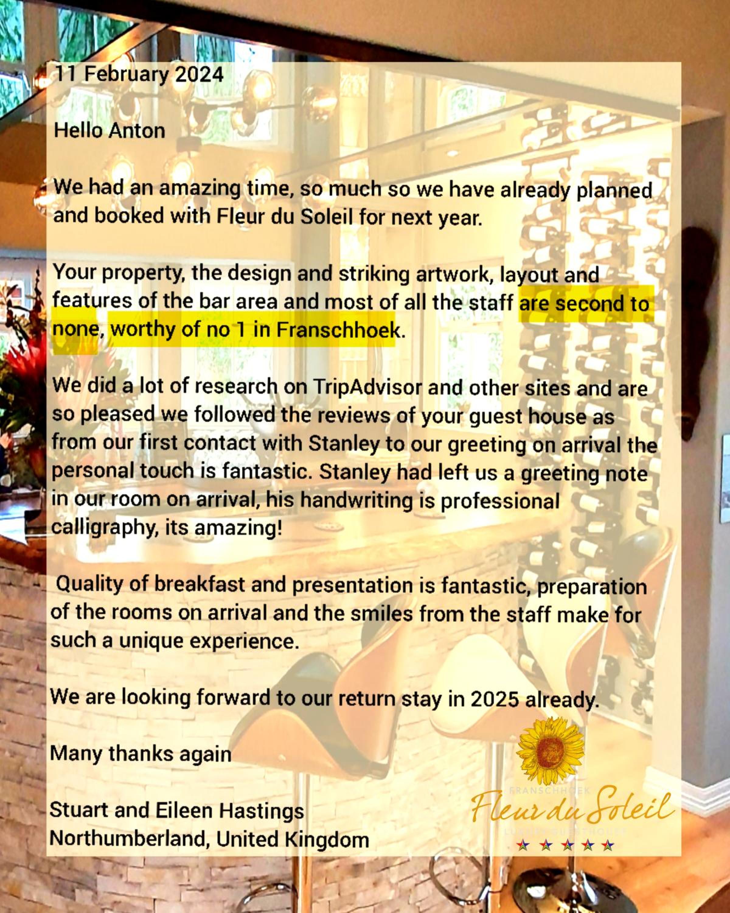 Fleur du Soleil Luxury Guesthouse