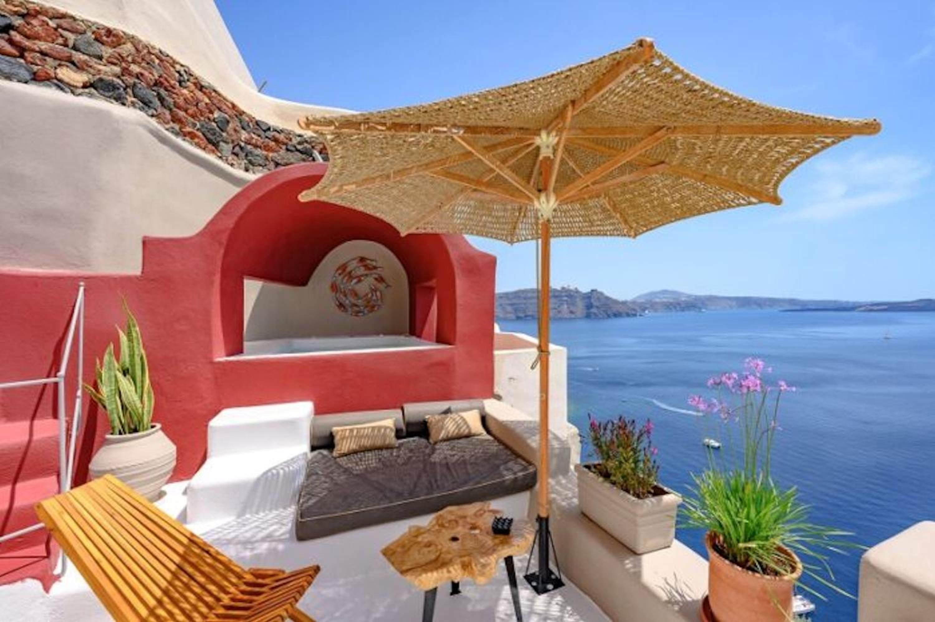 Stunning Santorini Villa 1 Bedroom Villa Indiana Private Heated Plunge photo 3