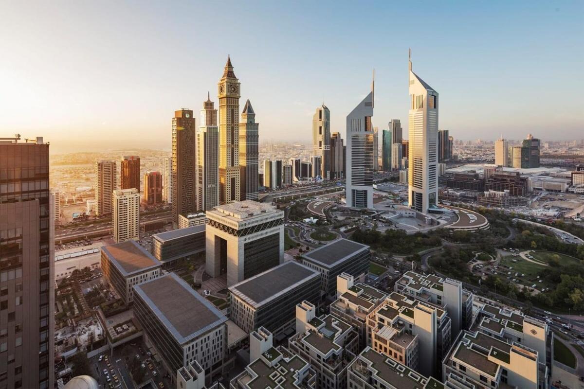 Silkhaus modern studio with Burj Khalifa view in DIFC