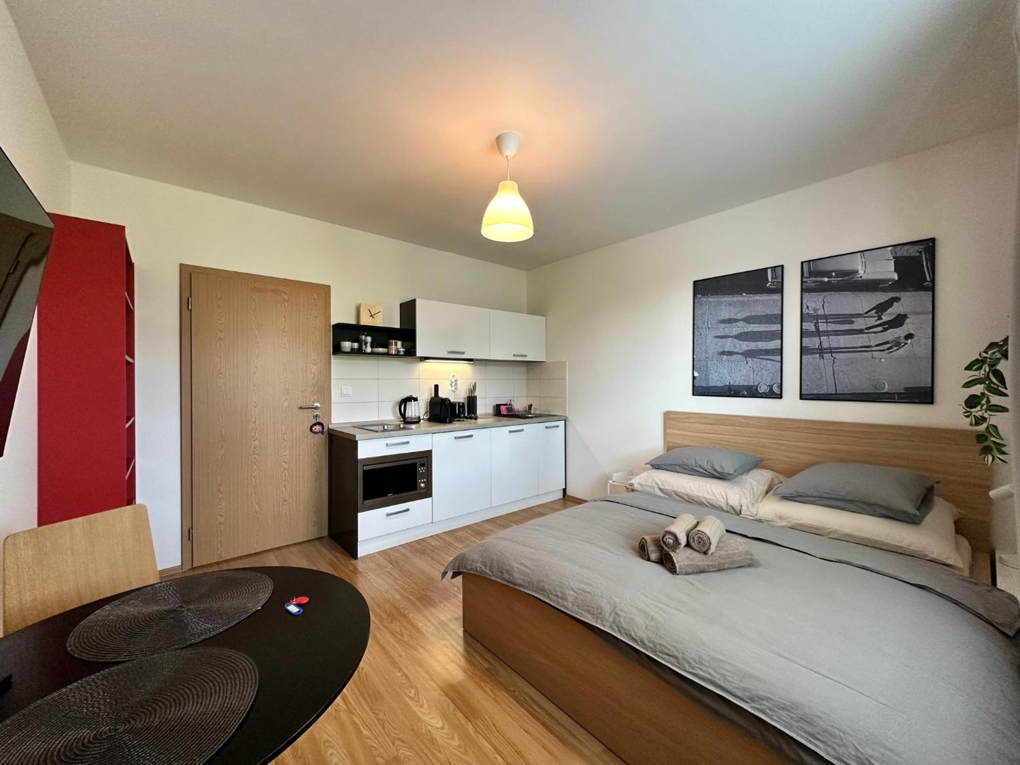 Cozy studio apartment in the wider center view 2