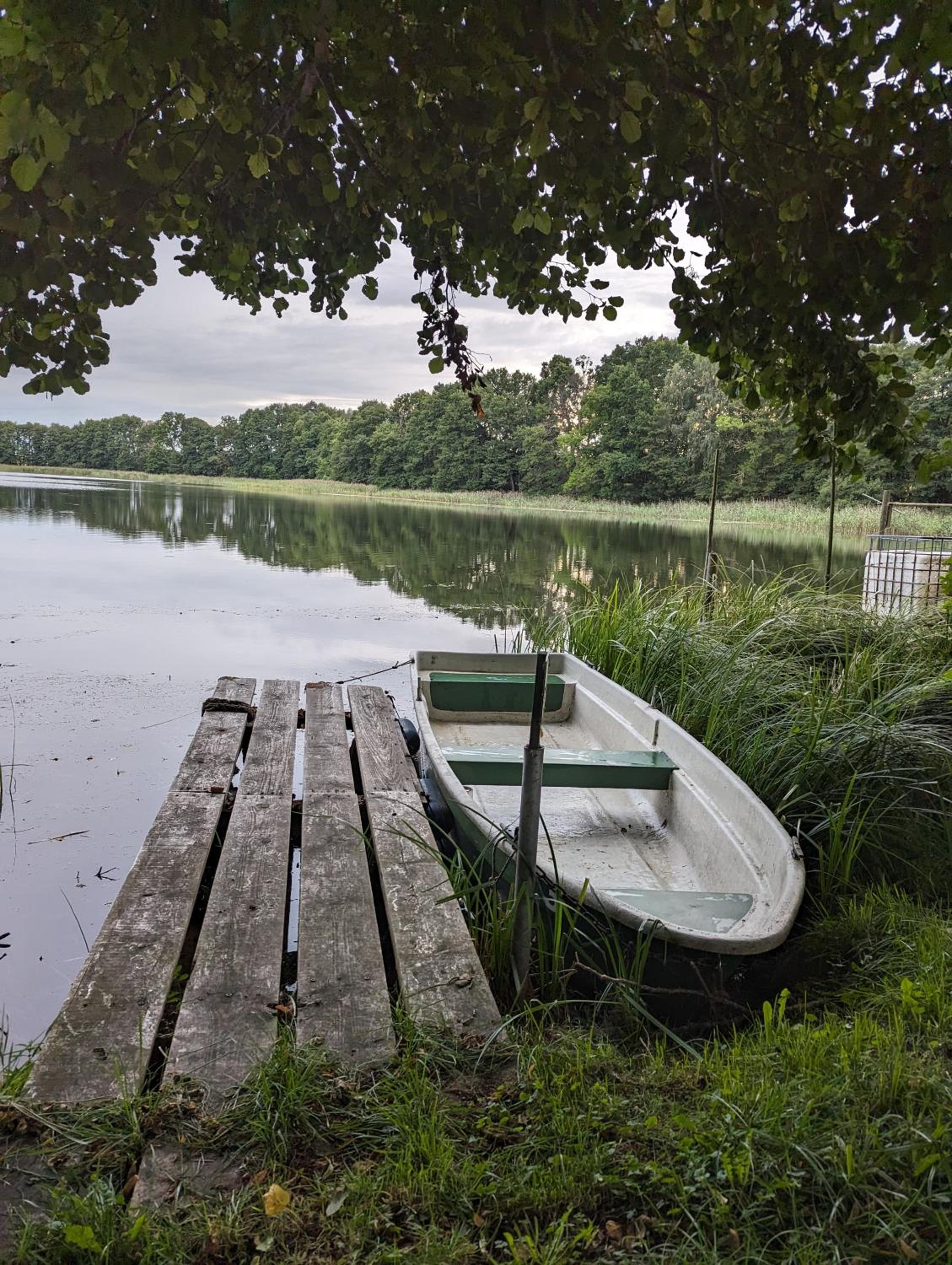 Ferienhaus am See mit Ruderboot