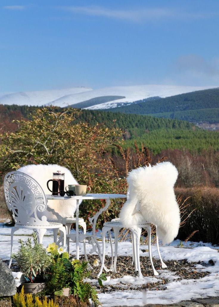 2 bed lodge with private hot tub in Aviemore view 3