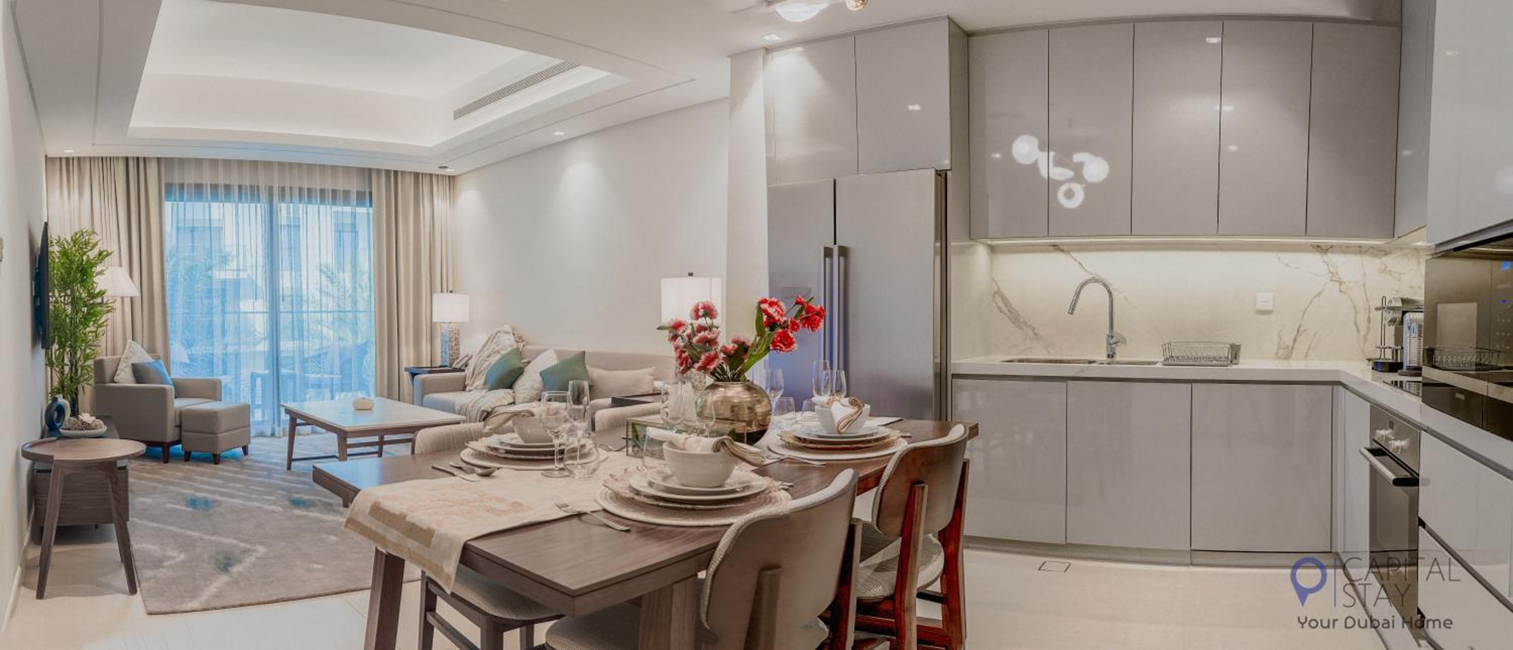 Capital Stay- Private Two Bed Apartment - The Address Beach Resort Residences Fujairah
