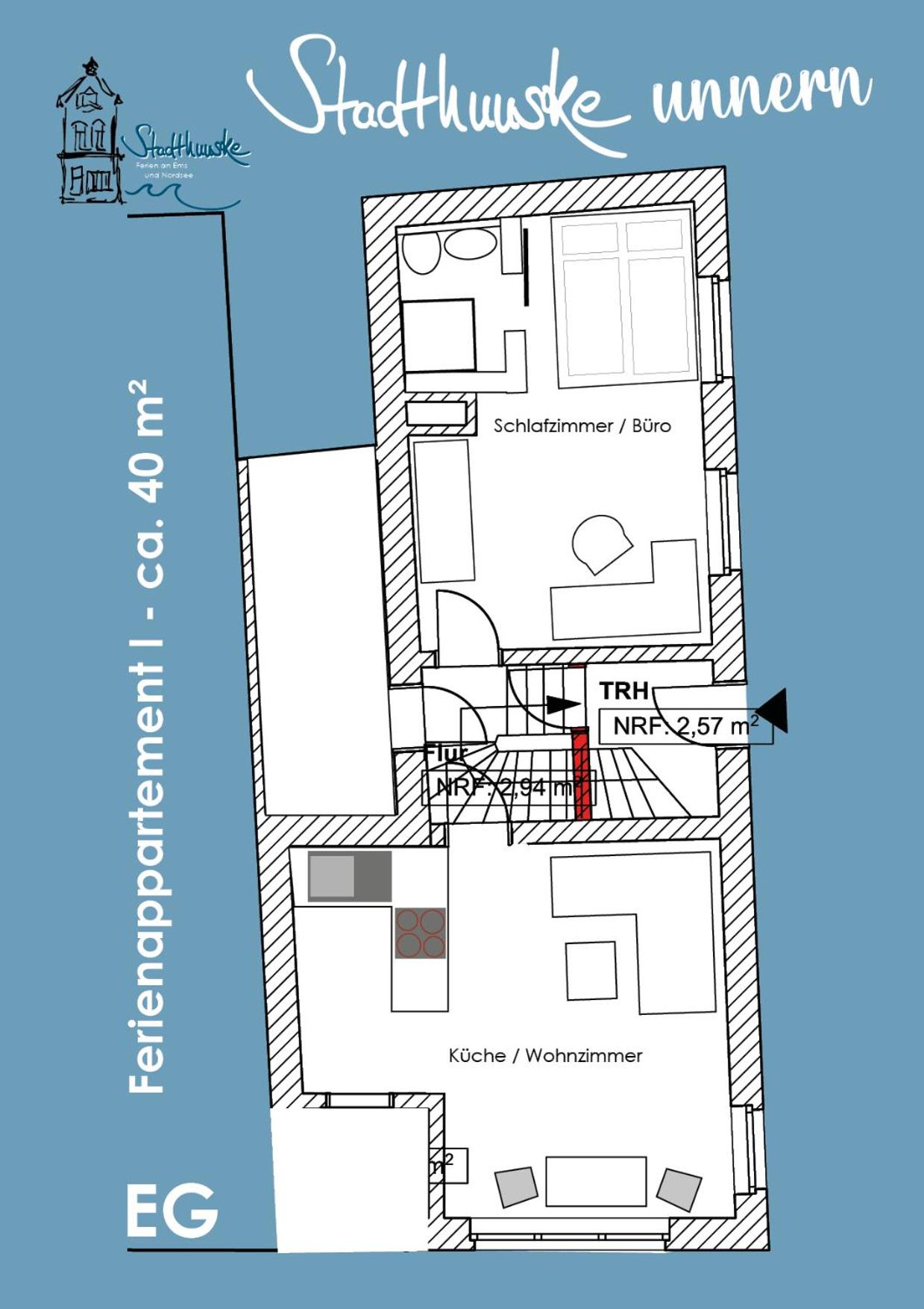 Ferienwohnung Stadthuuske unnern