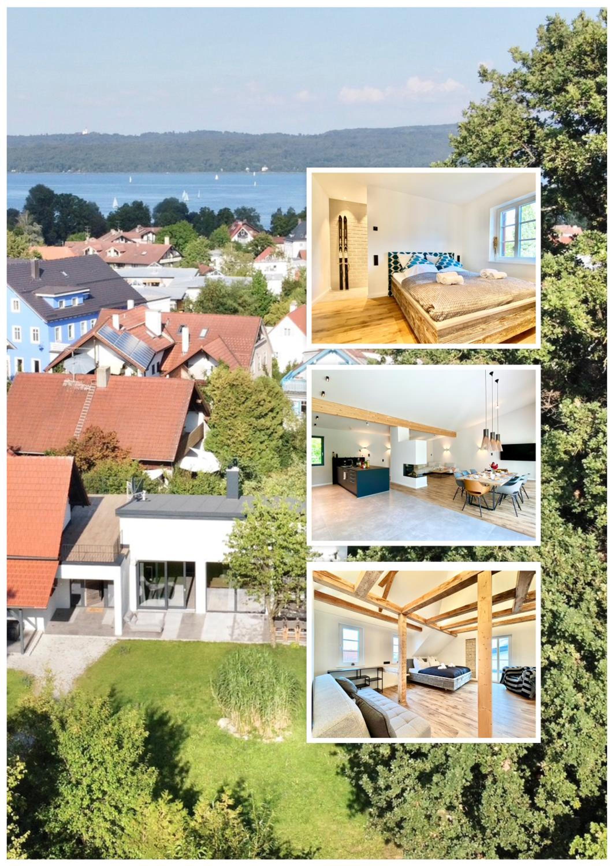 Snug Stays 4 - Design Villa mit Garten zentral, ruhig, 400m zum Ammersee