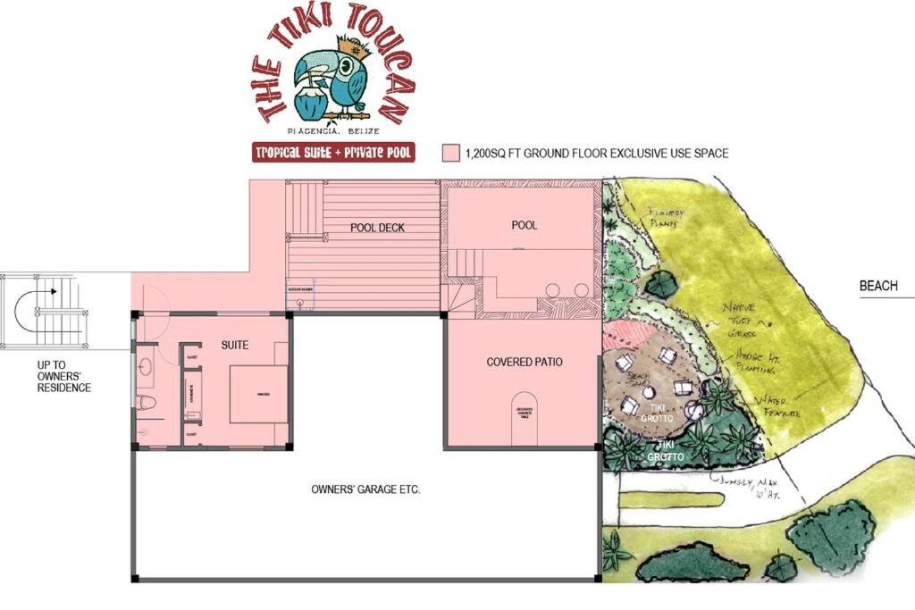 The Tiki Toucan Tropical Suite + Private Pool