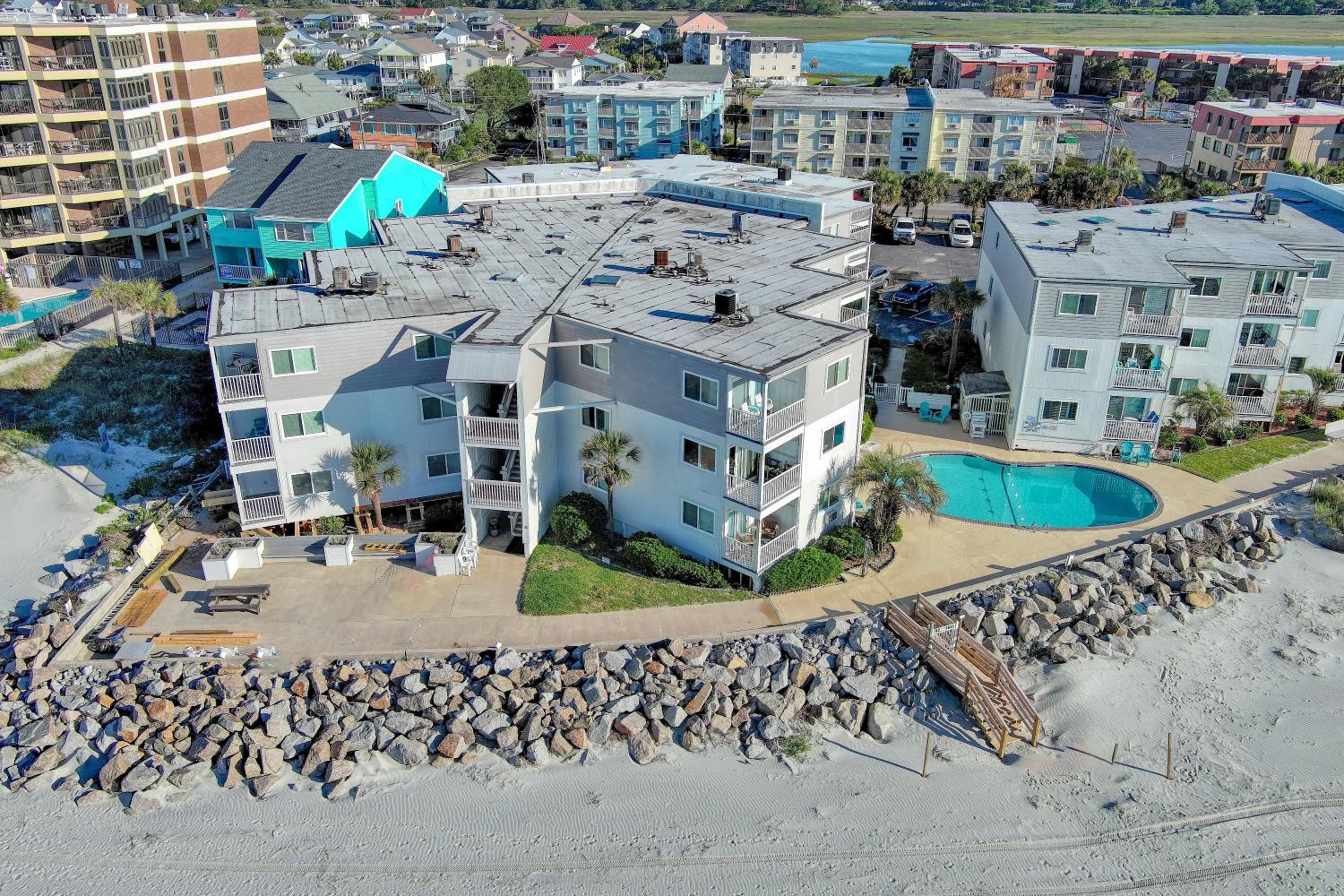 Stunning Location Views • Oceanfront 2BR-1st Floor • Cherry Grove • Ocean View Villas B1 view 5