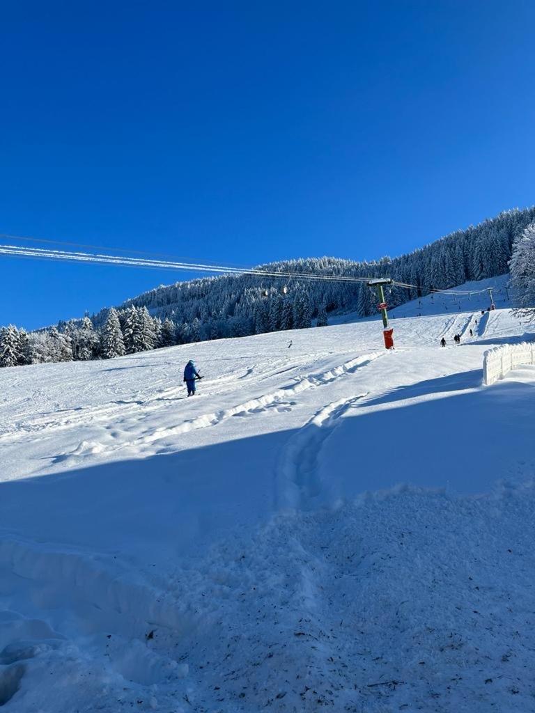Ferienwohnung Aigisblick mit Pool und Sauna, direkt am Skihang