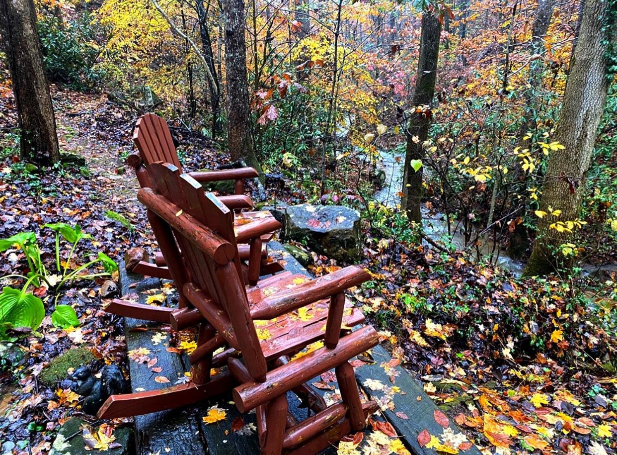 Waterfall Woods Lodge 4 br, 5 bath property including tiny house suite, private waterfallcreek! view 2