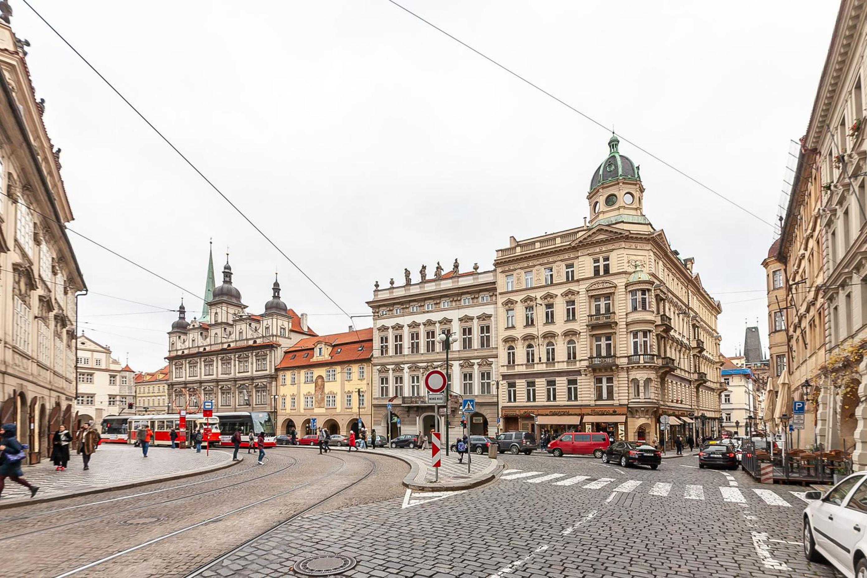 Royal Apartment by Charles Bridge view of Saint Nicholas Church