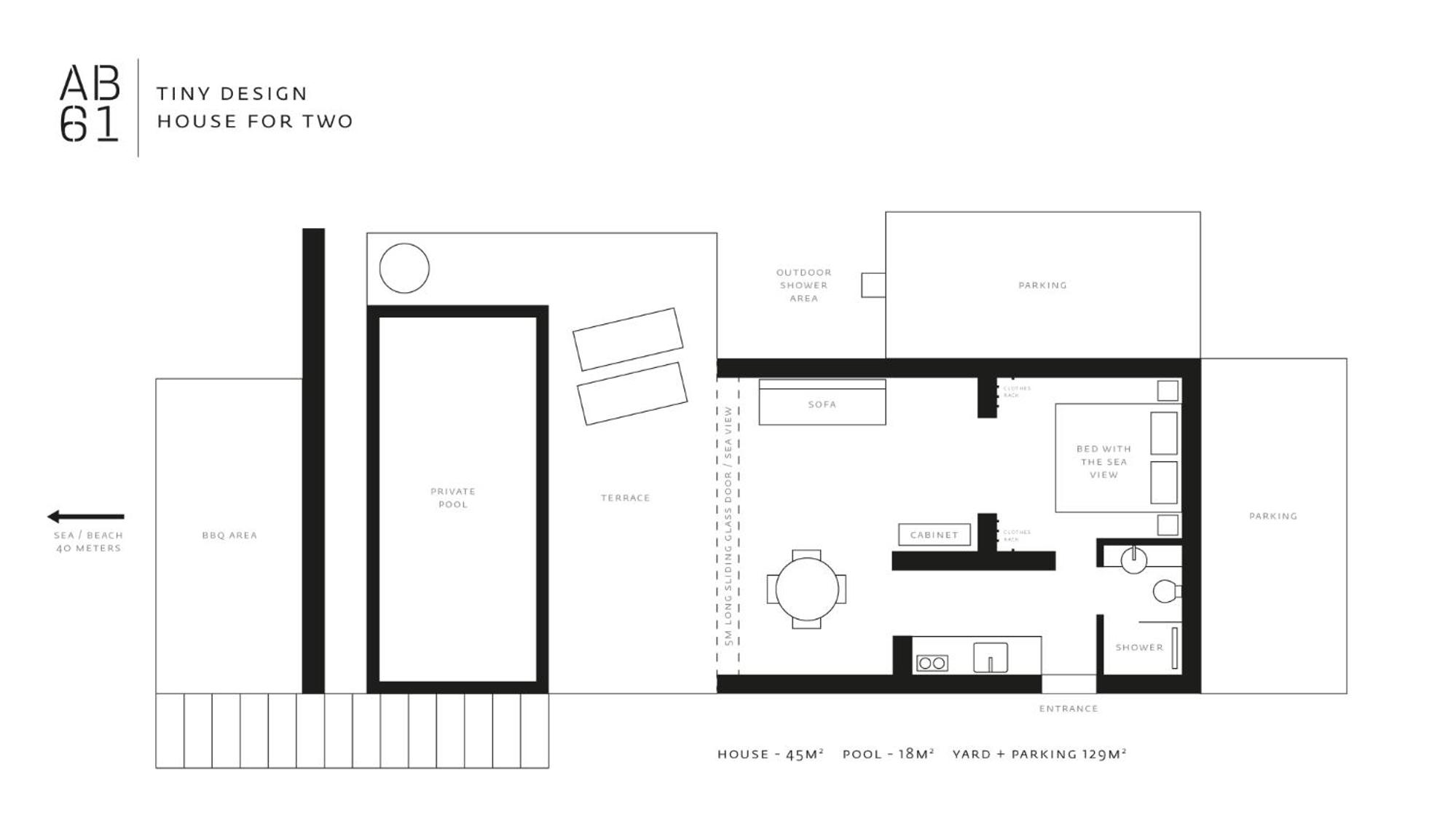 AB61 Tiny Design House for Two view 2
