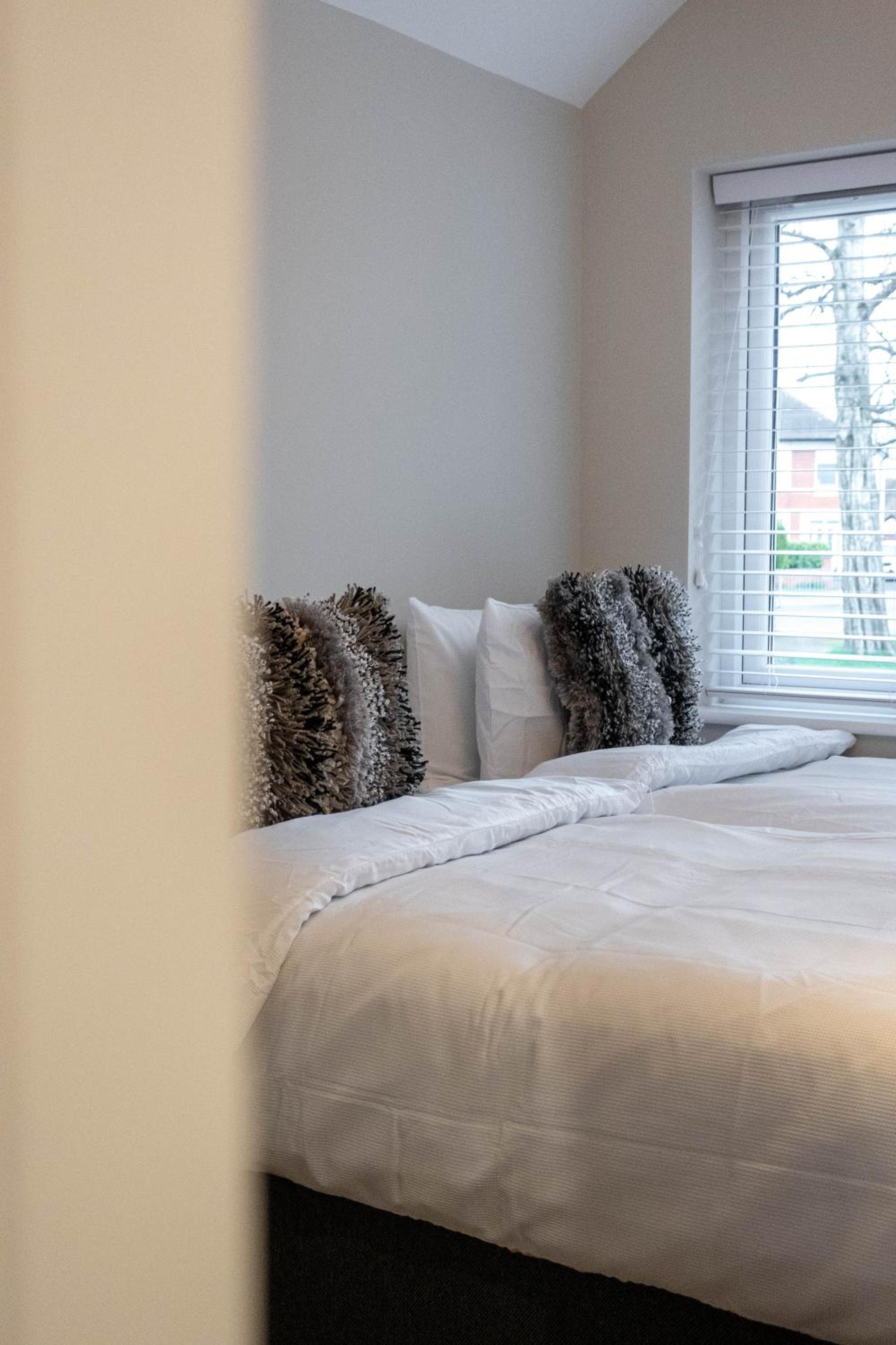 Contemporary new build with parking & garden in central location
