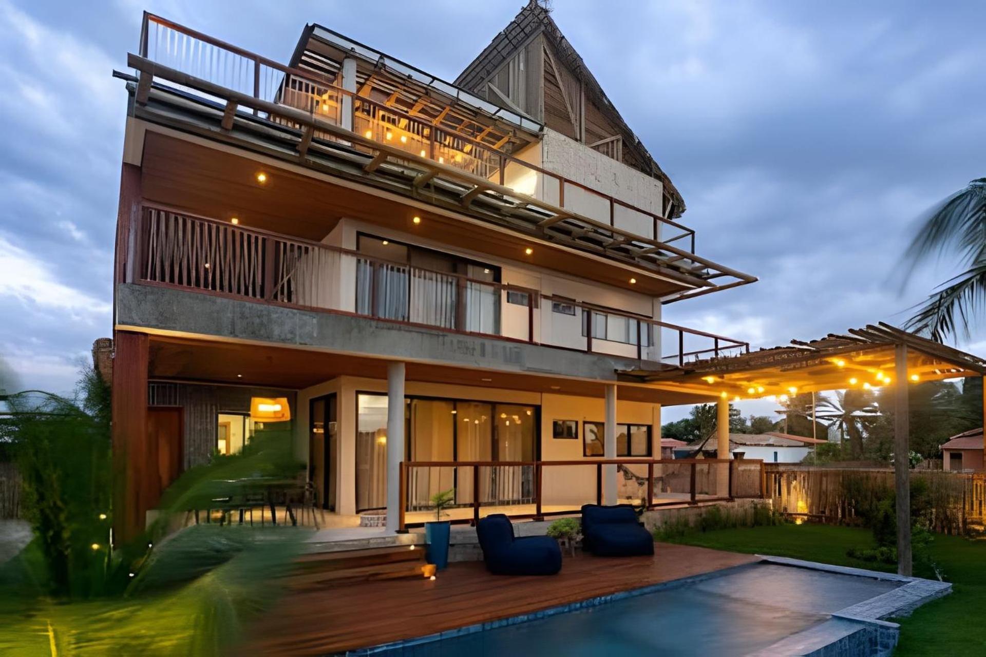 Casa confortável com vista mar e piscina - Casa Con Barrinha