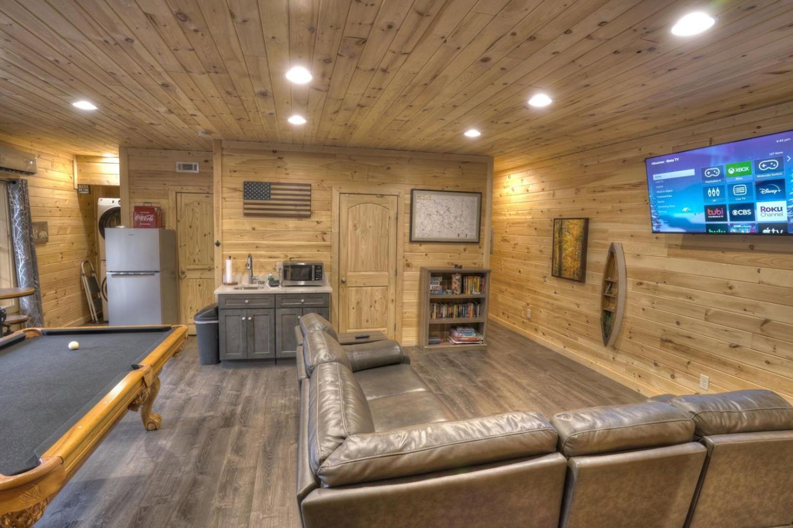 Luxury Cabin Sleeps 8 with creekside fire pit near Helen GA view 3