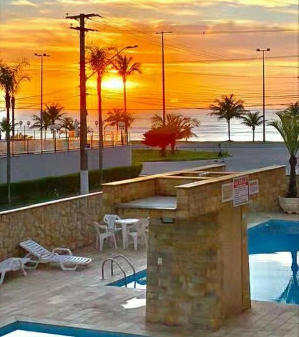 Sol e Mar, apart perto da praia, piscina e varanda