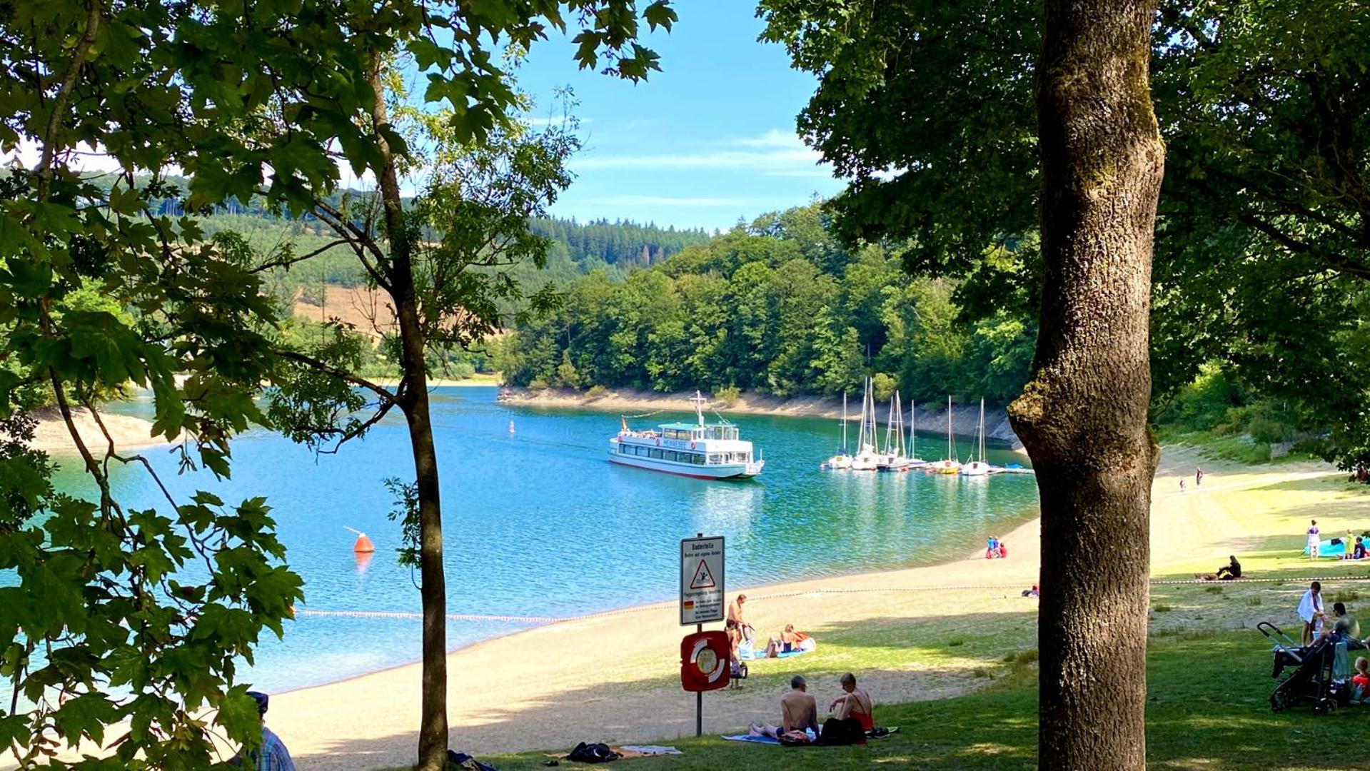 Ferienhaus Henneseeblick - Lake - View - Terrace - Hils - Wood - WIFI