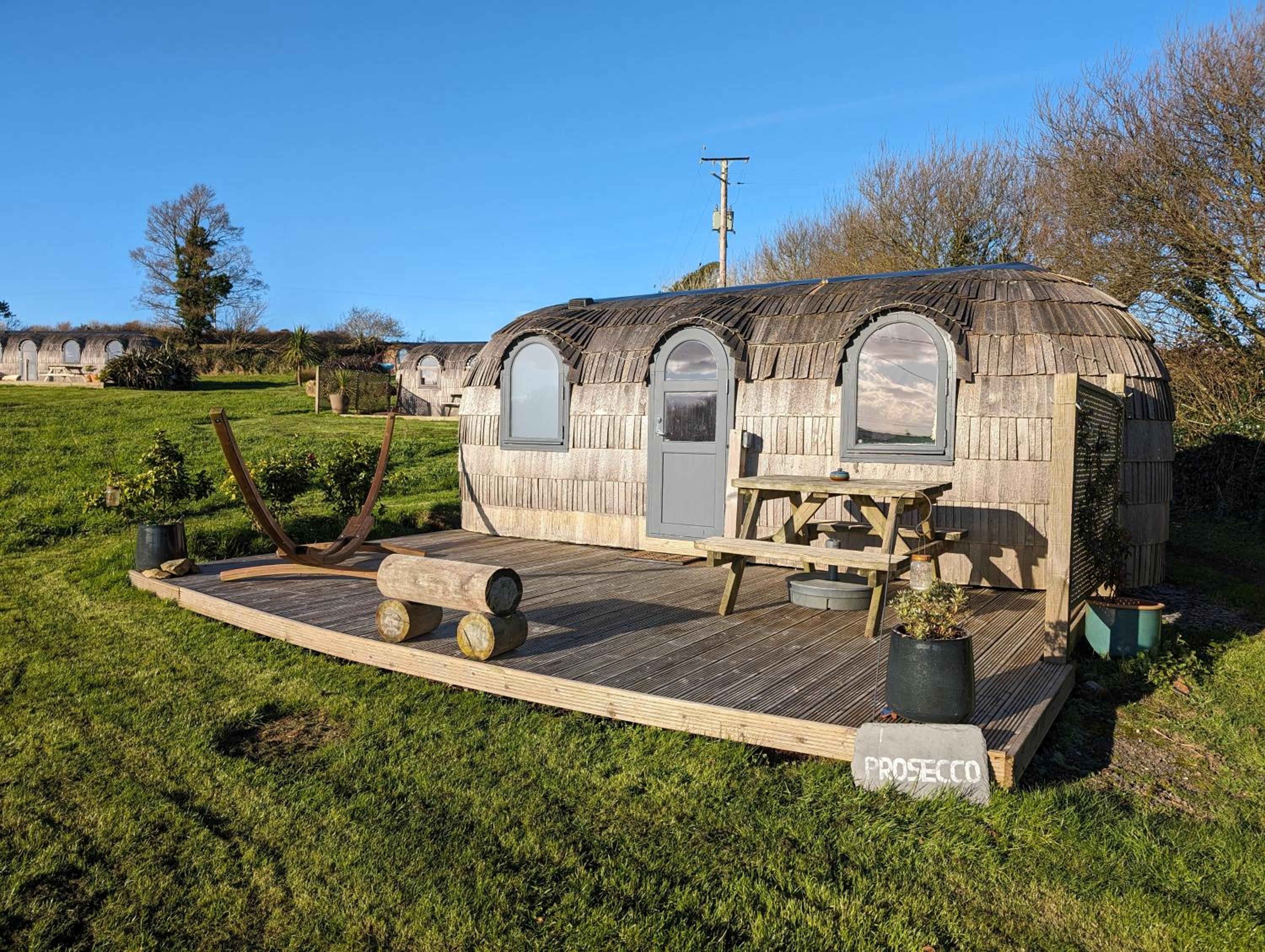 Prosecco - Lydcott Glamping Cornwall, sea views view 3