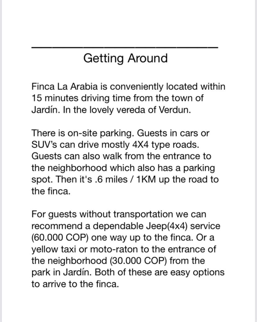 Finca La Arabia Jardín