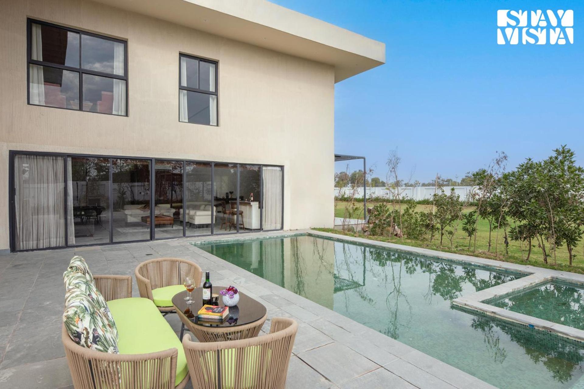StayVista's The Sweet Life - 5BHK Luxury Farm stay with Private Pool in Sohna view 2
