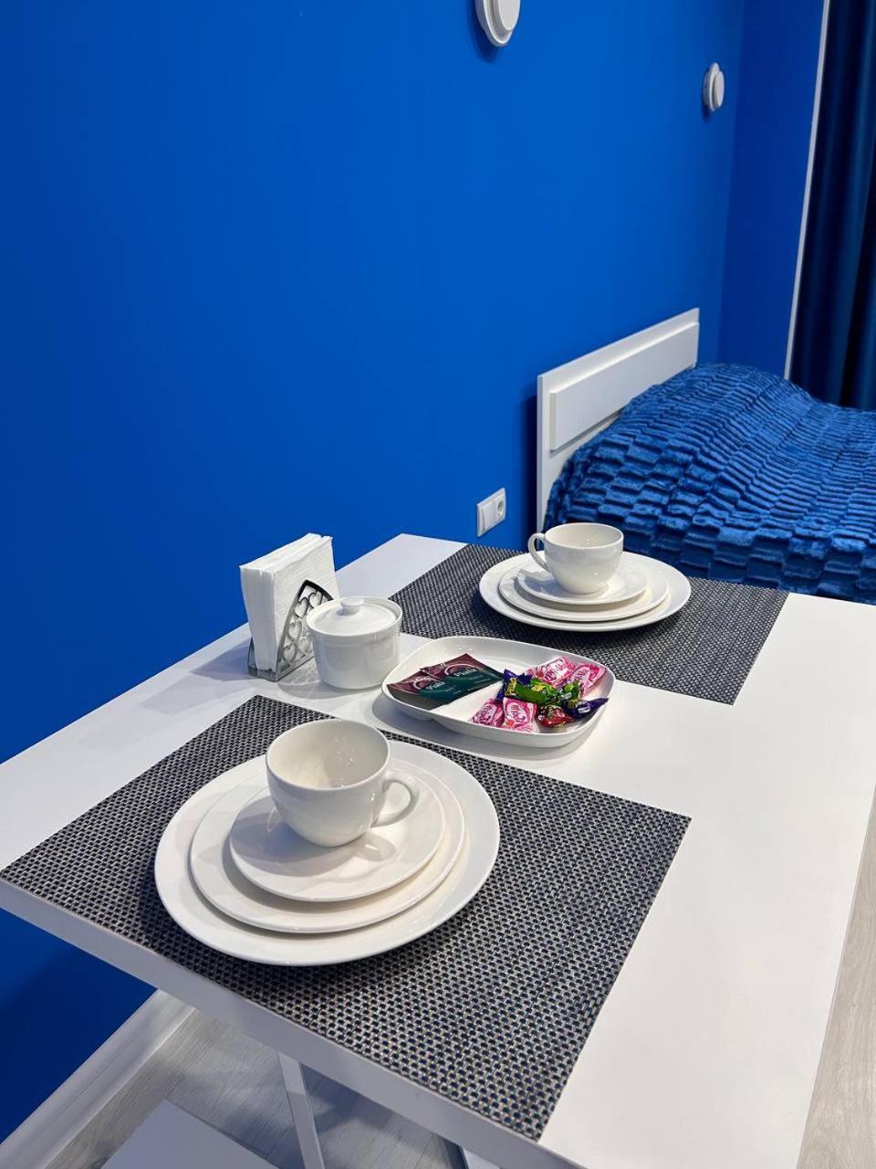 Blue studio apartment view 3