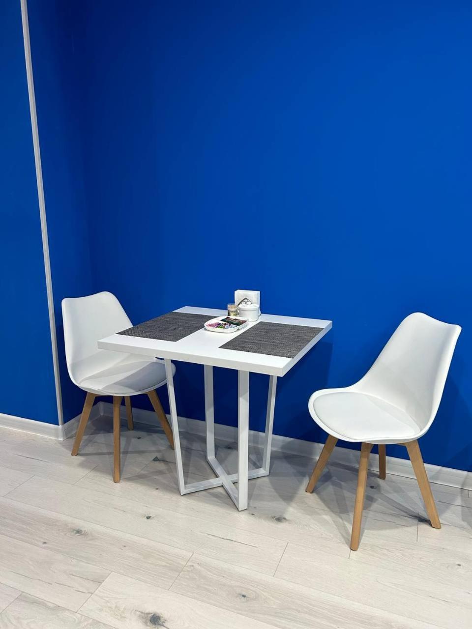 Blue studio apartment view 4