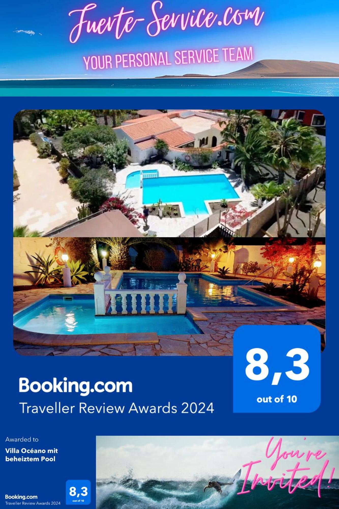 Villa Océano with private heated pool, aircon and Seaview