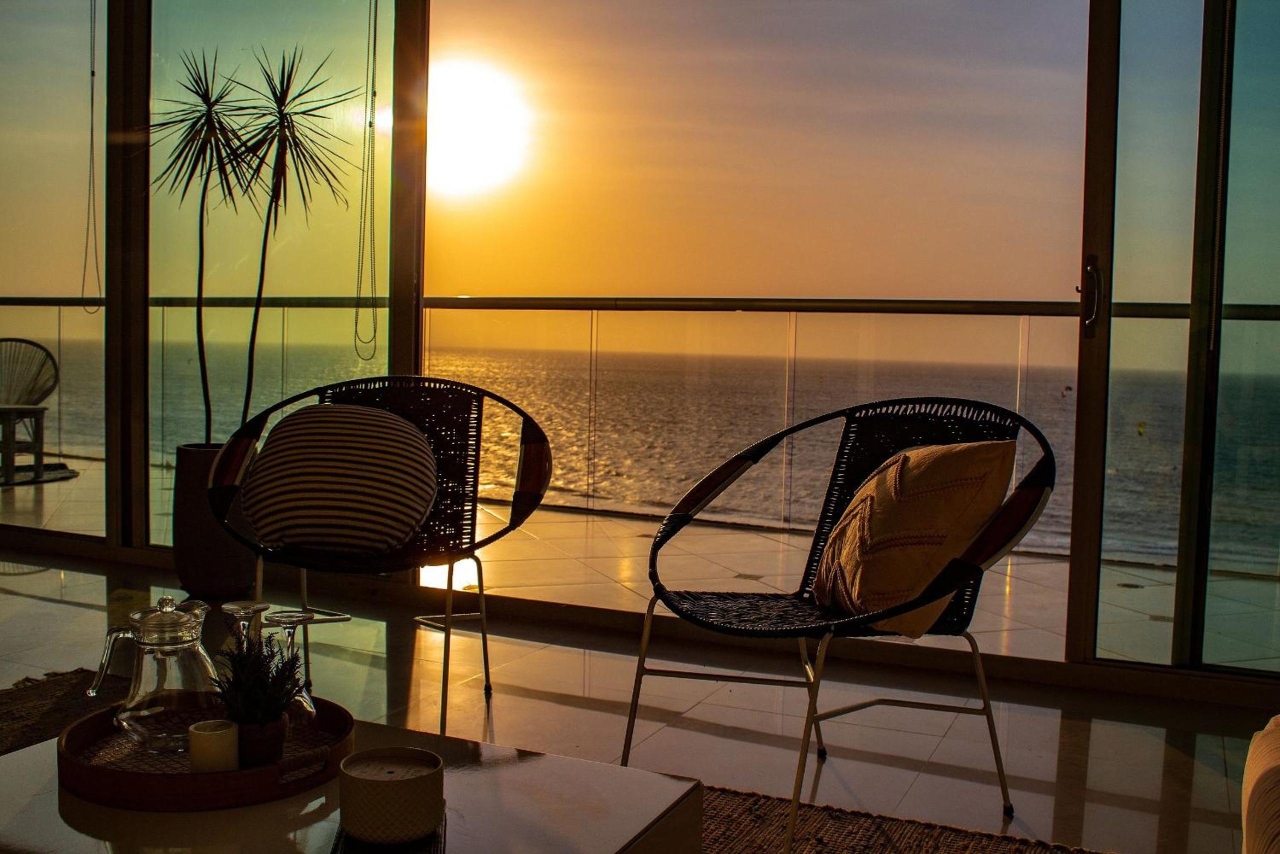 Oceanfront condominium with direct access to the beach.