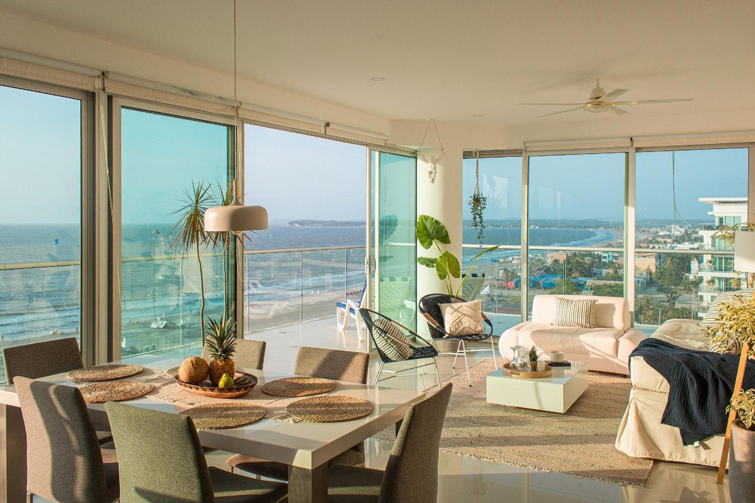 Oceanfront condominium with direct access to the beach.