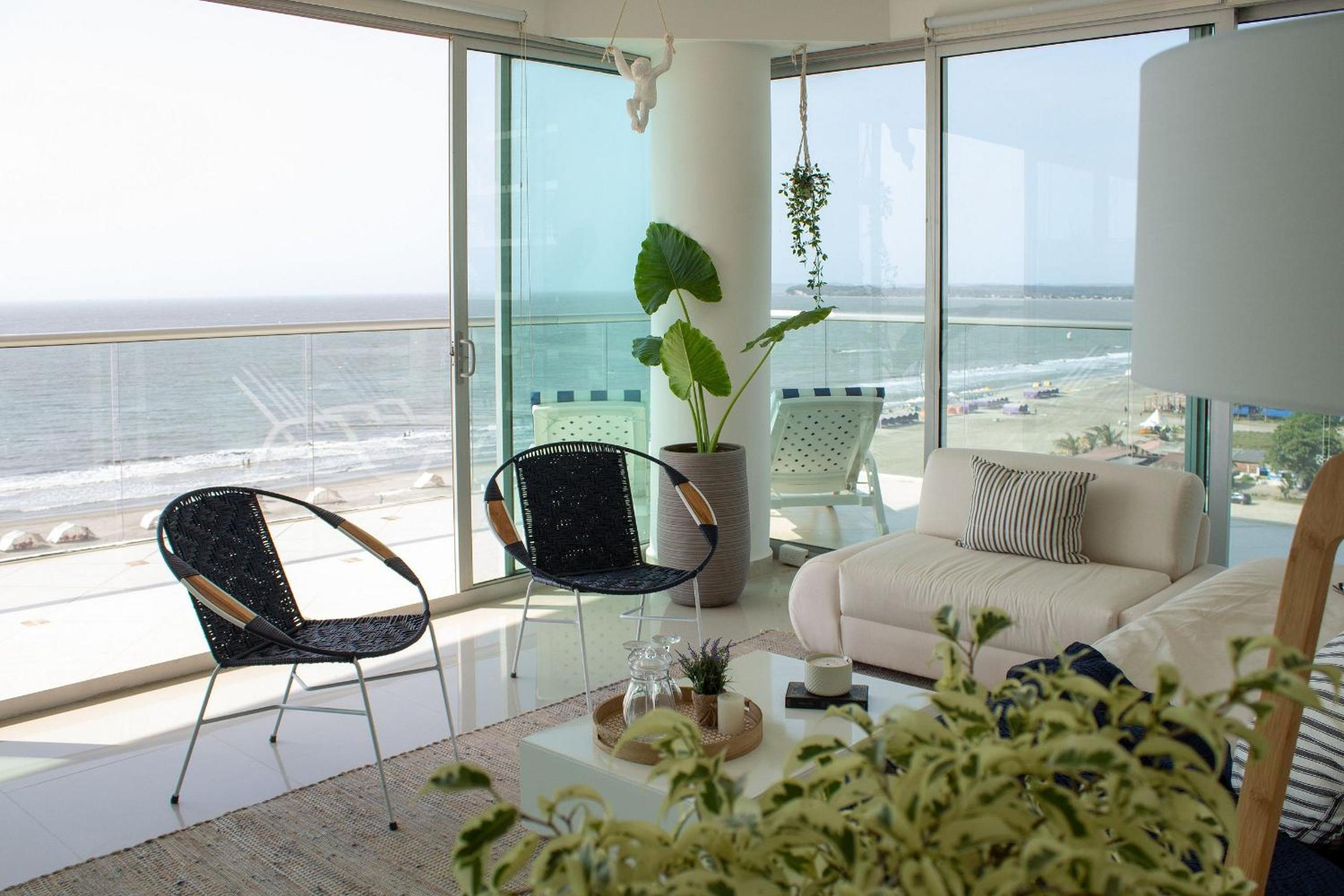 Oceanfront condominium with direct access to the beach.